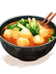 豆泡儿汤插画