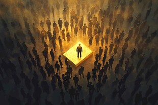 太阳光下人的投影
