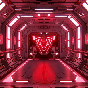 赛博朋克风格迎宾区