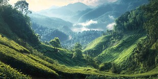 茶山茶园全景