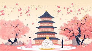 婚庆插画