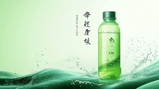 碧螺春茶瓶贴设计