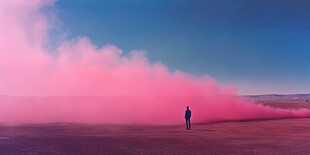 云雾般的粉色虚幻