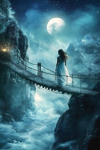 蓝月夜梦幻唯美奇幻