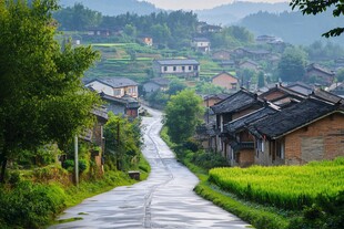 雨后的乡村