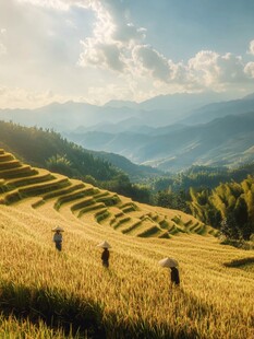 龙脊梯田日落