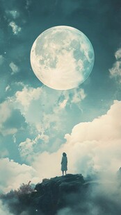 蓝月夜梦幻唯美奇幻