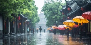 南宋御街雨景