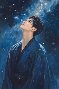 手绘追光的少年