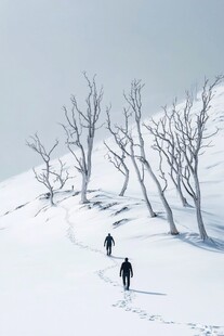 雪季户外爬山