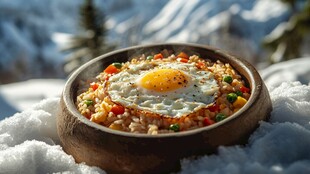 鸡蛋炒饭秘制炒饭美食