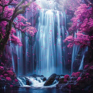 粉色的奇幻风景