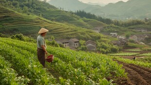 山坡农户