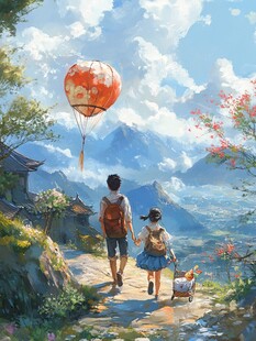 插画背影