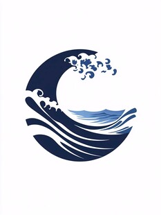 日式海浪logo