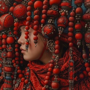 蒙古族瑚珠头面