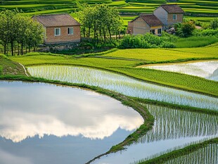 民居水田