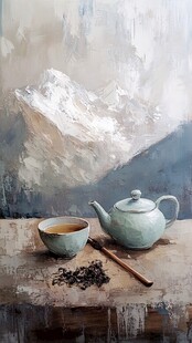 茶山油画