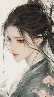 古风美女头像插画封面