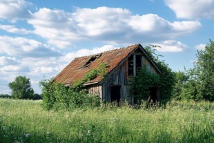 夏天里的乡间小屋