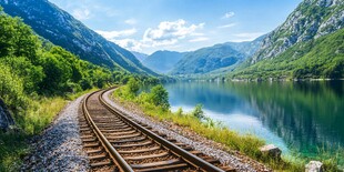 铁路沿线旅途风景