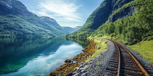 铁路沿线旅途风景