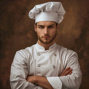 男厨师交叉双臂头像