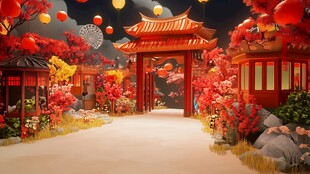 元宵节场景复原