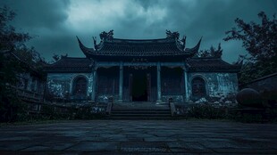 雨中祠堂