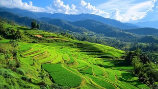 梯田宽幅风景