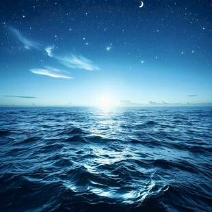 大海星空梦幻背景