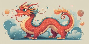 龙年ip插画