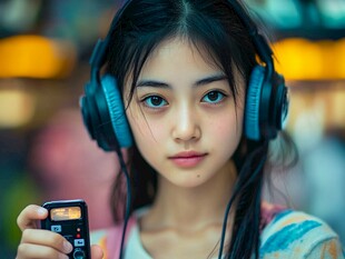 听歌的少女