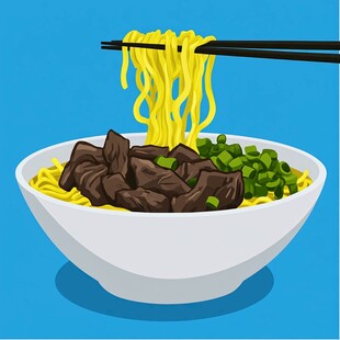 碗豆面插画