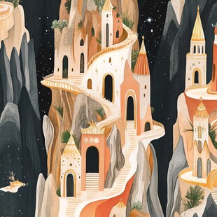 梦幻城堡插画
