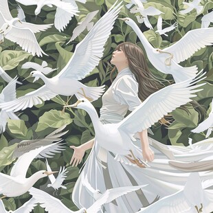 仙鹤草包装插画