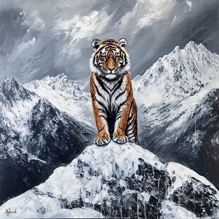 东北虎艺术作品