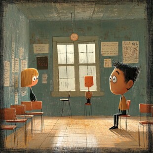 教室插画