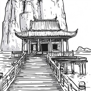 雁荡山插画