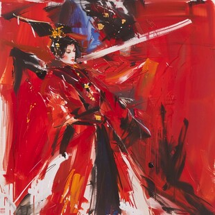 红衣少女设计古风