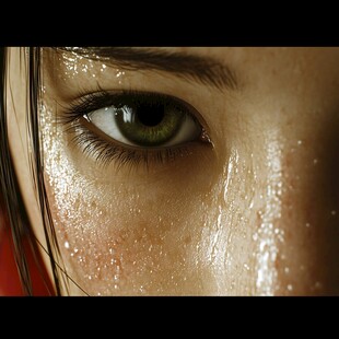 布满血丝的眼睛