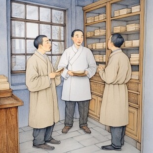 药铺抓药人