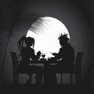 俩人的游戏插画