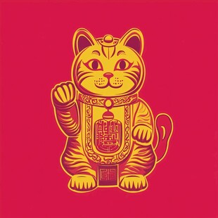 招财猫图案设计