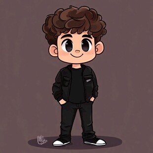 q版维吾尔族男孩