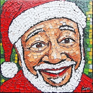 彩色玻璃马赛克肖像