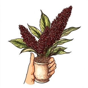 高粱插画