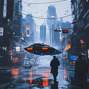 赛博朋克装饰画
