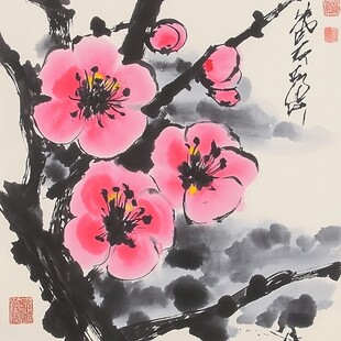 桃花高清手绘画