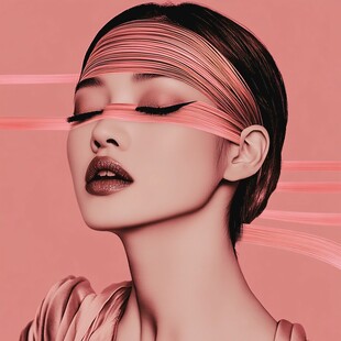 化妆整容背景装饰画